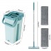 360 Flat Squeeze Microfiber Mop Bucket Set Home Floor Tiles Cleaning with Pads