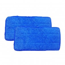 2pcs Reusable Microfiber Mop Pads Washable Dry Wet Cleaning Home Floor Clean Pad