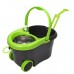 360 Rotating Spin Floor Mop Bucket Set 2 Microfiber Head Cleaning System Tool