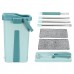 360 Flat Squeeze Microfiber Mop Bucket Set Home Floor Tiles Cleaning with Pads