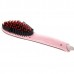 Imitation Version Handheld Innovative Hair Straightener Comb with LCD Temperature Display  Pink