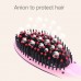 Imitation Version Handheld Innovative Hair Straightener Comb with LCD Temperature Display  Pink