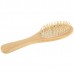 Natural Wooden Massage Hair Comb with Rubber Base   Wooden Brush  Small  White