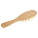 Natural Wooden Massage Hair Comb with Rubber Base   Wooden Brush  Medium  Black