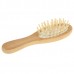 Natural Wooden Massage Hair Comb with Rubber Base   Wooden Brush  Medium  White