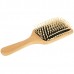 Natural Wooden Massage Hair Comb with Rubber Base   Wooden Brush  Large  Black