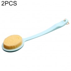 2 PCS Back Massage Bath Brush Nylon Brush Head Long Handle Bath Rubbing Brush  Blue