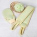 3 Sets Matte Thickening Rub Towel Pull Back Bath Ball Bath Towel Set  Mustard Green