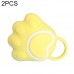 2 PCS Household Massage Shampoo Multifunctional Silicone Cat Claw Bath Brush  Yellow