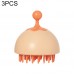 3 PCS Men Women Shampoo Massage Comb Shampoo Brush Gas Comb  Orange