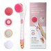 Electric Bath Massage Brush 4 In 1 Multi  Function Long  Handled Scrubbing Device  Pink