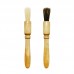 2 PCS Wooden Handle Coffee Grinding Brush Barbecue Brush Pig Bristle Cleaning Brush  White