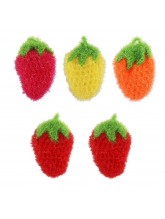 5 PCS Three Leaf Strawberry Thickened Washbarn Napkins Kitchen  Random Color