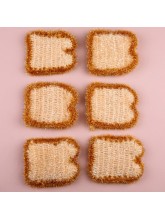 6 PCS   Bag Bread Shape Dish Towel Acrylic Polyester Dish Cloth