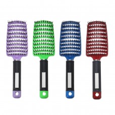 Hair Scalp Massage Comb Bristle Nylon Curly Hairbrush Anti  static Curved Row Hairdressing Tools